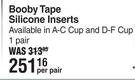 Booby Tape Silicone Inserts 1 Pair-Per Pair