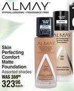 Almay Skin Perfecting Comfort Matte Foundation Assorted Shades-Each