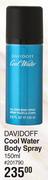 Davidoff Cool Water Body Spray-150ml