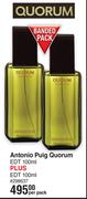 Quorum Antonio Puig EDT 100ml Plus EDT 100ml-Per Pack