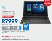 Dell 5558 Notebook With Windows 10+ K4203H USB Modem-On A 1GB Data Price Plan