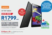 Lenovo A7-30 Tablet-On A 500MB Data Price Plan