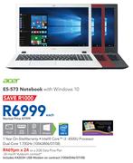 Acer E5-573 Notebook With Windows 10-Each