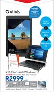 Click X10 2-In-1 With Windows 10 + Free Microsoft Office 365 Personal-Each