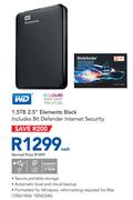 WD 1.5TB 2.5" Elements Black-Each