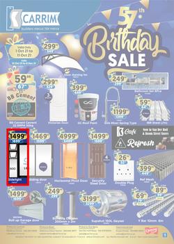 K Carrim Builders Mecca : 57th Birthday Sale (12 October - 6 December 2021), page 1