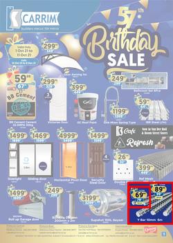 K Carrim Builders Mecca : 57th Birthday Sale (1 October - 11 October 2021), page 1