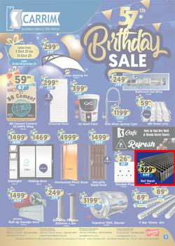 K Carrim Builders Mecca : 57th Birthday Sale (1 October - 11 October 2021), page 1