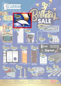 K Carrim Builders Mecca : 57th Birthday Sale (1 October - 11 October 2021), page 1