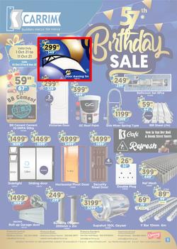 K Carrim Builders Mecca : 57th Birthday Sale (12 October - 6 December 2021), page 1