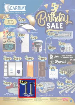 K Carrim Builders Mecca : 57th Birthday Sale (12 October - 6 December 2021), page 1