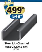 Steel Lip Channel-75 x 50 x 20 x 2-6m