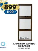 Valuwin Aluminium Window 600 x 1500