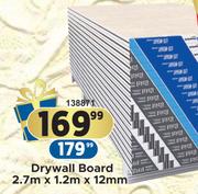 Drywall Board 2.7m x 1.2m x 12mm
