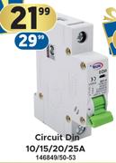 Circuit Din 10/15/20/25A 146849/50-53