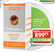 Viral Choice C Cold & Flu Immune System Supplement Capsules-120's 