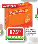 Cal-C-Vita Value Pack-10 Effervescent Tablets x 3