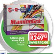 StaminoGro Value Pack-120 Plus 30 Tablets