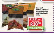 Peacock White/Brown Rice Spaghetti Or Vermicelli-2 x 200g