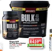 Biogen Bulk 45/150 Mass Gainer-5kg + 1Kg Free