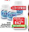 Orbit Professional Chewing Gum Assorted-3x40 Pillets Pack