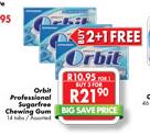Orbit Professional Sugarfree Chewing Gum Assorted-14 Pillets Pack