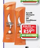 Sunsilk Shampoo-400ml Or Conditioner-350ml Each