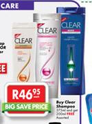 Clear Shampoo Assorted-375ml 