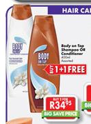 Body On Tap Shampoo Or Conditioner Assorted-400ml