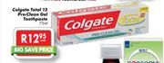 Colgate Total 12 Pro Clean Gel Toothpaste-75ml 