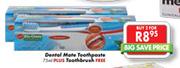 Dental Mate Toothpaste-75ml Plus Toothbrush Free