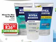 Nivea For Men Face Wash Assorted-100ml