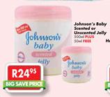 Johnson's Baby Scented Or Unscented Jelly-500ml Plus 50ml Free