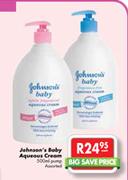 Johnson's Baby Aqueous Cream 500ml Pump Assorted-Each