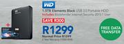 WD 1.5TB Elements Black USB 3.0 Portable HDD