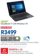 Acer Cloudbook 11 With Windows 10+ K4203 Modem-On A 500MB Data Price Plan
