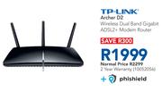 TP-Link Archer D2 Wireless Dual Band Gigabit ADSL2+ Modem Router