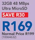 SanDisk 32GB 48Mbps Ultra MicroSD