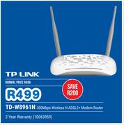 Tp-Link TD-W8961N 300Mbps Wireless N ADSL2+ Modem Router