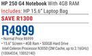 HP 250 G4 Notebook With 4GB RAM