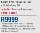 Acer Aspire AZC 700 All In 1 With Windows 10
