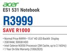 Acer ES1 531 Notebook