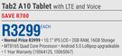 Lenovo Tab2 A10 Tablet With LTE And Voice-Each