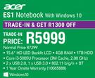 Acer ES1 Notebook With Windows 10