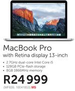 Apple MacBook Pro With Retina Display 13" MF839