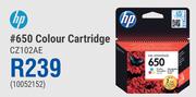 HP 650 Colour Cartridge CZ102AE