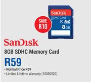 Sandisk 8GB SDHC Memory Card