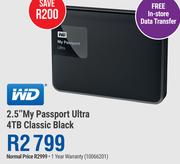 WD 2.5" My Passport Ultra 4TB Classic Black