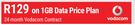 Vodacom Power Tab 10" VF1296-On 1GB Data price Plan