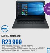 Dell 5759 i7 Notebook